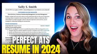 THE PERFECT RESUME TO BEAT THE ATS IN 2024  FREE TEMPLATE INSIDE [upl. by Marcelle]