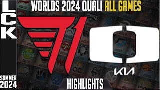 T1 vs DK Highlights ALL GAMES  LCK Worlds 2024 Qualifier  T1 vs Damwon KIA [upl. by Cyd]