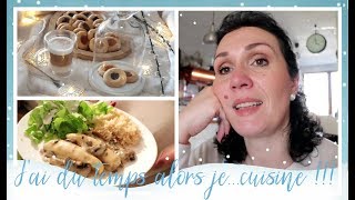 Vlog famille du 26 février  sablés croustimoelleux à la confiture et quenelles à la forestière [upl. by Hoshi]