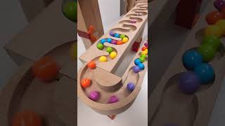 marble Run Race ASMR 161 Wooden Wave Course Colorful Marbles marblerun marblerunrace asmr [upl. by Erodisi]