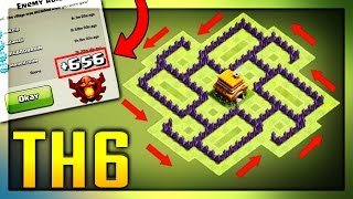 NEW quotBESTquot TOWN HALL 6 BASE DESIGN CoC TH6 TROPHY PUSHING DEFENSE LAYOUT 2017  Clash of Clans [upl. by Gredel]