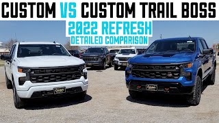 2022 Custom Refresh vs 2022 Custom LT Trail Boss Refresh  Side by Side Comparison [upl. by Pelpel]