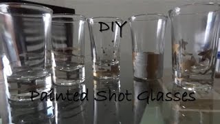 FUN STUFF  DIY Painted Shot Glasses [upl. by Aissila]