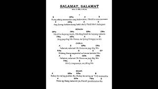 Salamat Salamat Lyrics and Chords [upl. by Atteirneh]