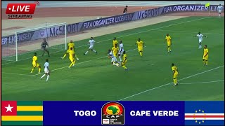 🔴LIVE Togo vs Cape Verde  Match Stream Africa Cup Of Nations Qualifiers2024 Full Analysis [upl. by Edlitam]