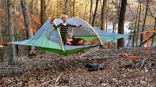 Hammock tent camping WIN or FAIL  Tensile Stingray 3 person tent review [upl. by Keung]