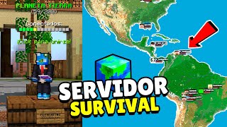 EL MEJOR SURVIVAL de Minecraft de la TIERRA a ESCALA REAL 121🌎 NO PREMIUM JAVABEDROCK y PE [upl. by Notsek]