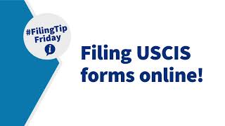 USCIS Forms Filing USCIS forms online [upl. by Olcott]