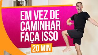 🚶‍♂️CAMINHADA EM CASA PARA EMAGRECER  20 minutos  Aula de Ginástica FÁCIL  Aurélio Alfieri [upl. by Ahseina951]