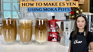 HOW TO MAKE ICED COFFEE THAISTYLE USING MOKA POT [upl. by Ynnep]