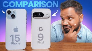 Pixel 9 vs iPhone 15 Full Comparison  Best Base Flagship  Android vs iOS [upl. by Jat802]