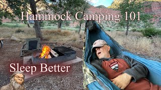 Hammock Camping 101  5 Tips for a better night sleep in a hammock [upl. by Fording547]