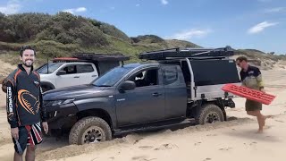 BOGGED AT HIGH TIDE black rocks camp NSW north coast [upl. by Anabahs]