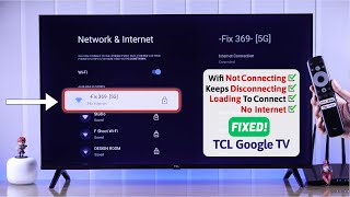 TCL Google TV Wont Connect To WiFi  Fixed No Internet [upl. by Brunhild]