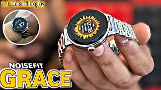 Noisefit GRACE smartwatch unboxing ampreview⚡️11”Amoled Display with calling  Best women smartwatch [upl. by Ayik39]