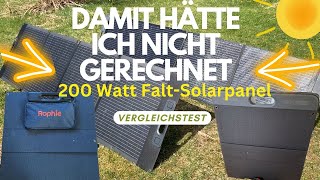 Damit hätte ich nicht gerechnet  200 Watt Faltbares Solarpanel Vergleichstest [upl. by Anilam]