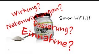 CREATIN  Einnahme Dosierung Wirkung Vor und Nachteile des Kreatin [upl. by Nauqes]