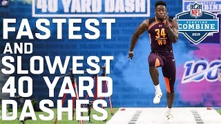 Fastest amp Slowest 40Yard Dashes  2019 NFL Scouting Combine Highlights [upl. by Salvador101]