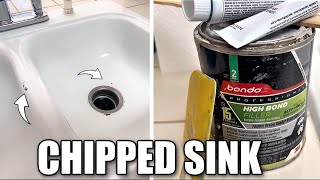 HOW TO REGLAZE A DOUBLE BOWL KITCHEN SINK  EASY DIY Repairing and Reglazing Chipped Kitchen Sink [upl. by Auhsoj]