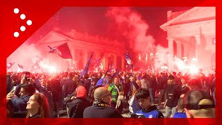 Notte di festa a Bergamo dopo il trionfo contro il Bayer Leverkusen [upl. by Aneeb176]