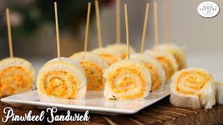 Pinwheel Sandwich  Easy n Simple Recipe  Food Couture By Junior Chef [upl. by Frissell602]