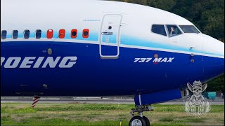 Boeing Company 737 MAX 10 Taxi And Takeoff From Boeing Field [upl. by Glennon]