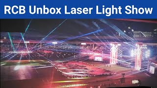 Laser Light Show RCB Unbox Event 2024  RCB Unbox Event Light Show 2024 In Chinnaswamy Stadium [upl. by Asillam]