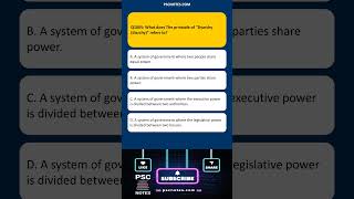 GK MCQ Quiz What does The principle of Dyarchy diarchy ref [upl. by Svirad]