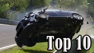 Top 10 of Hardest Crashes on Nürburgring Nordschleife [upl. by Jew]