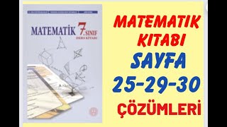 7SINIF MATEMATİK DERS KİTABI SAYFA 252930  7SINIF MATEMATİK MEB YAYINLARI [upl. by Anyale847]