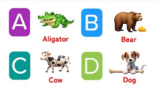 Alphabet Animals  ABC Animals Song for Kids⚡️Kids Vocabulary⚡️Phonics for Kids⚡️KidzeeLive [upl. by Nrublim]