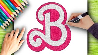 💗 COMMENT DESSINER LE LOGO DE BARBIE [upl. by Elyak]