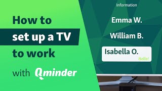 How to set up a TV to work with Qminder [upl. by Cicenia]