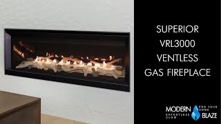 Superior VRL3000 Ventless Gas Fireplace [upl. by Claudio]