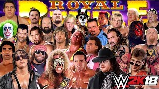 WWE 2K18 Gameplay 30MAN OLDSCHOOL ROYAL RUMBLE without Oldschool Arena [upl. by Noskcire]