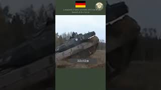 Leopard 2 tank crosses antitank trench 35 x 15 m military defence [upl. by Mori]