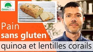 Recette de Pain sans Gluten aux Céréales Germées Quinoa et Lentilles corail 2018 [upl. by Mastic84]