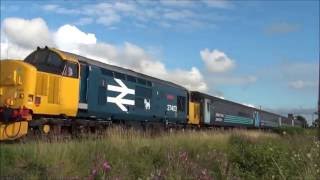 37402 and 37403 in action on the Cumbrian Coast 300716 [upl. by Leibman]