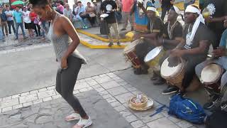 Garifunas Bailando PUNTA en el Parque Central de San Pedro Sula [upl. by Schultz]