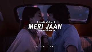 MERI JAAN🌺❣️LOFI  SlowedReverb   NEETI MOHAN  GANGUBAI KATHIYA BARI  2AM LOFI  TEXT AUDIO [upl. by Montagu122]