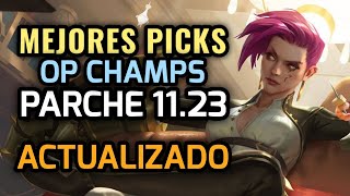 MEJORES PICKS Y CAMPEONES OP ACTUALIZADO  PARCHE 1123 Pretemporada League of Legends 2022 [upl. by Ecadnac]