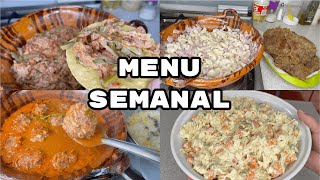 MENU SEMANAL 25 Recetas caseras para la semanaFABI CEA [upl. by Casper83]