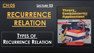 Recurrence Relation and its Types  Examples  Lecture 03  Combinatorics Theory [upl. by Yv]