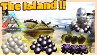 Easy Black Pearl  Silica Pearl  Oil  Chitin in The Island in ARK Survival Evolved [upl. by Corb473]