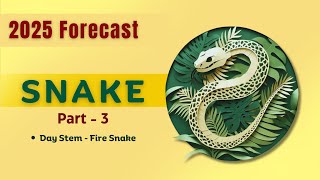 2025 Snake Zodiac Part 3  Monthwise Forecast for FIRE Snake  Wood Snake Year  Alan Stirling [upl. by Htebizile66]