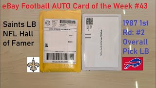 eBay 🏈 Football Auto Card of the Week Episode 43  Hints 2 Defensive Players SAINTS LB BILLS LB [upl. by Ahsiel]