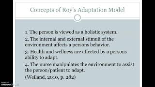 Callista Roys Adaptation Model [upl. by Tlok]