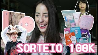 Agradecimento  SORTEIO 100k Inscritos  Álbum BTS  Kit de Beleza [upl. by Imnubulo492]