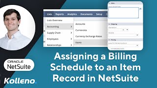 NetSuite Tutorial Assigning a Billing Schedule to an Item Record in NetSuite [upl. by Gable279]