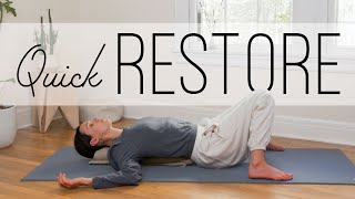 Quick Restorative Yin  Gentle Yoga Practice [upl. by Eseenaj489]